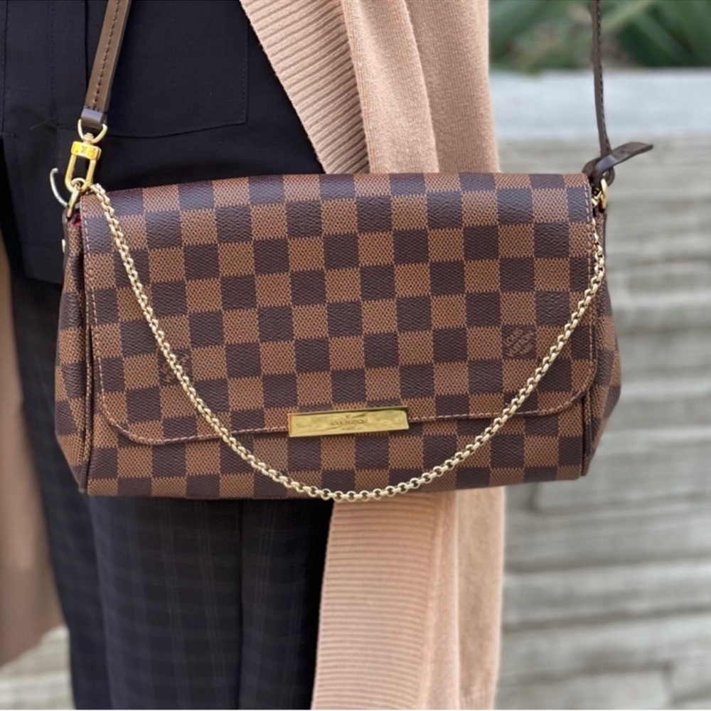 Louis Vuitton Favorite MM in Damier Ebene Canvas